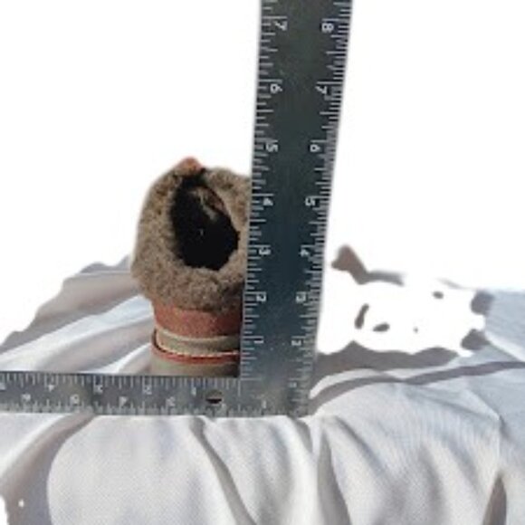 L.L.Bean Women’s Suede Casual Winter Ankle Boots Size 8 Brown Shearling Lined - Picture 14 of 14